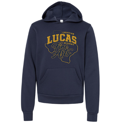 Bella Canvas -- Youth Sponge Fleece Hooded Sweatshirt -- Navy