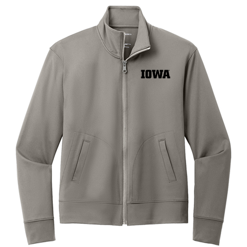 Embroidered Port Authority Women's C-FREE Double Knit Full-Zip -- Smoke Grey