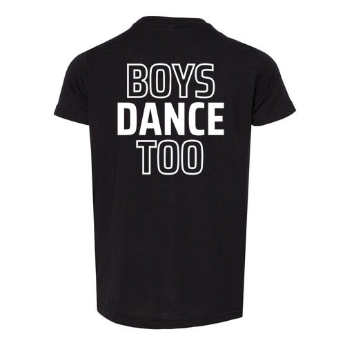 Boys Dance Too Youth Bella Canvas Triblend Jersey Short Sleeve Tee -- Solid Black