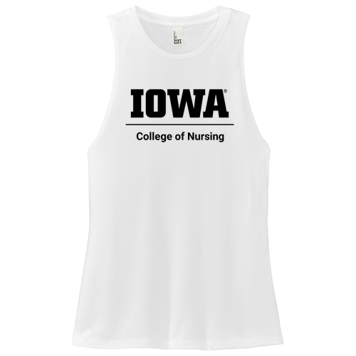 District Women's Perfect Tri Muscle Tank -- White