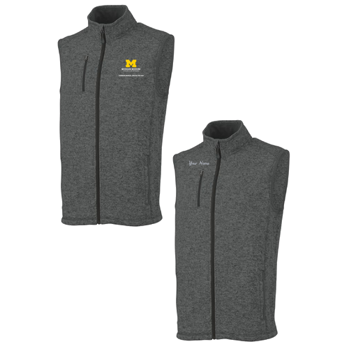 Mens/Unisex Charles River Pacific Heathered Vest -- Charcoal Heather