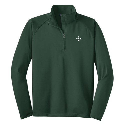 Sport Tek Sport Wick Stretch Half Zip Pullover -- Forest Green