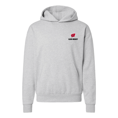 UW Club Hockey LC Hooded Sweatshirt -- Grey Heather