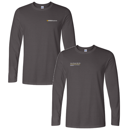 Gildan Softstyle Longsleeve T Shirt -- Charcoal