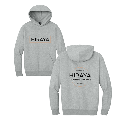 [HIDE] Hiraya Logo Fleece Hoodie -- Light Heather Grey
