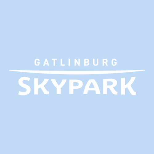 Gatlinburg Skypark Logo 1 White Ink -- Short Sleeve Light Blue