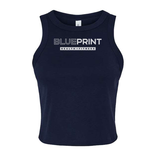 BELLA+CANVAS Women’s Micro Rib Racer Tank -- Solid Navy Blend