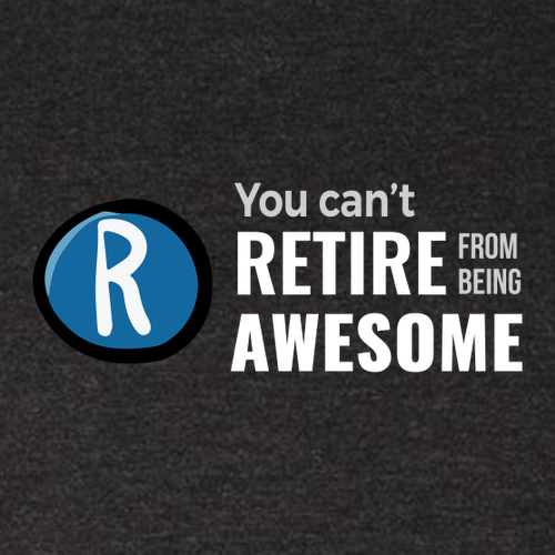 You Can't Retire From Being Awesome Unisex T-Shirt-  Vintage Black