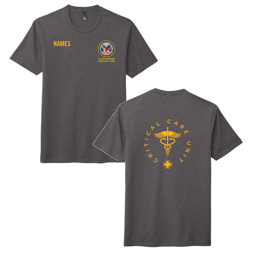 District Made Mens Perfect Tri Crew Tee -- Heathered Charcoal