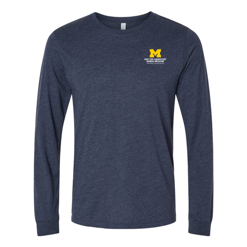 Mens/Unisex Bella Canvas Heather Long Sleeve Tee- Heathers -- Heather Midnight Navy
