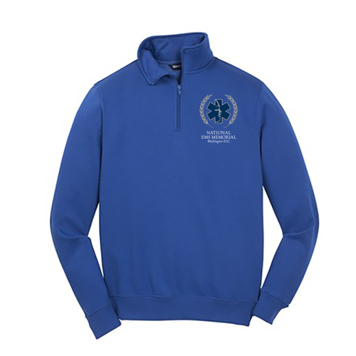 National EMS Memorial Unisex 1/4 Zip Royal Blue