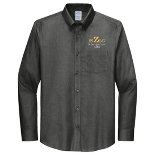 Brooks Brothers Wrinkle-Free Stretch Nailhead Shirt -- Deep Black