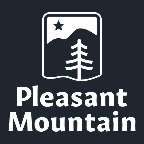 Pleasant Mountain Logo 1 White Ink -- Short Sleeve Midnight Navy
