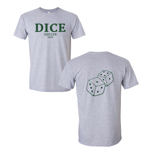 Dice Soccer Unisex T-Shirt -- Sport Grey