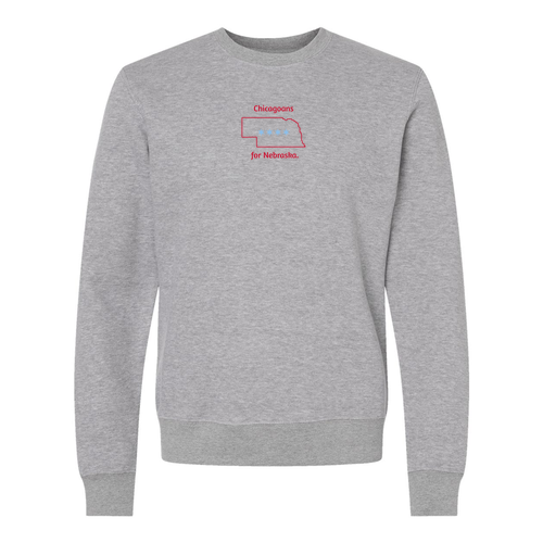 Embroidered Chicagoans for Nebraska Crewneck Sweater