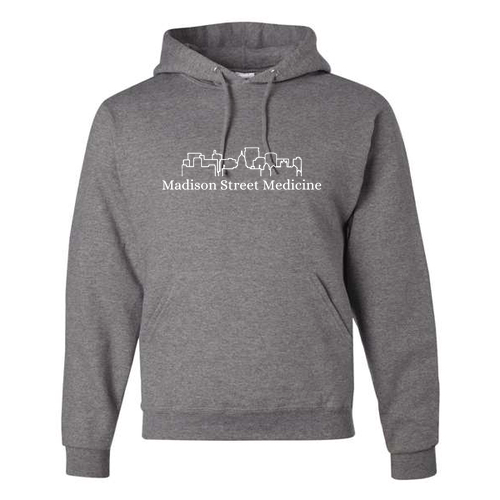 Jerzees 8 oz 50/50 Nublend Adult Hooded Sweatshirt -Skyline- Oxford