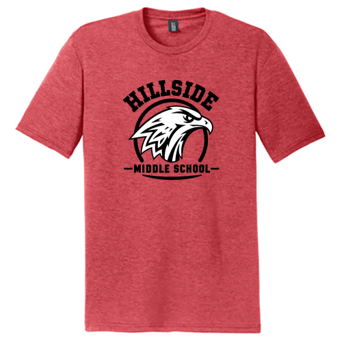 District Made Mens Perfect Tri Crew Tee -- Red Frost