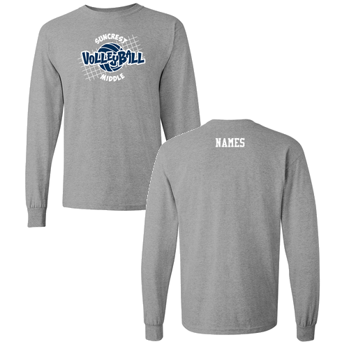 Gildan Heavy Cotton Longsleeve Basic T-Shirt -- Sport Grey