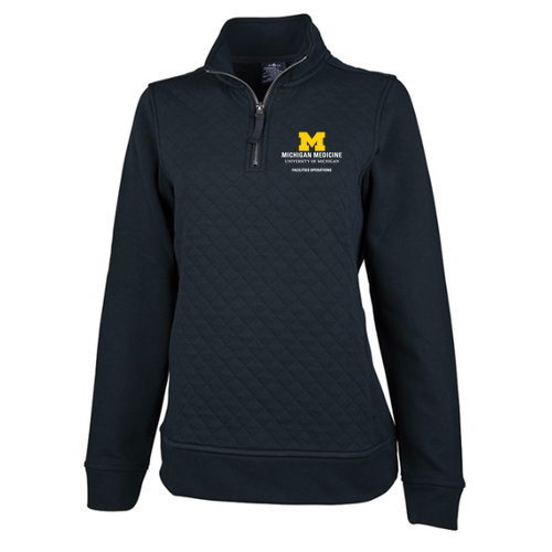 Ladies Charles River Franconia Quilted Pullover -- Navy, $59