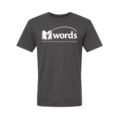 Unisex words Tee -- Heather Asphalt