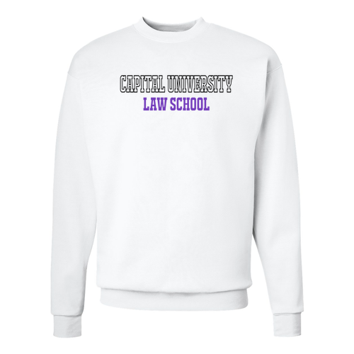 Cap Law EcoSmart Crewneck Sweatshirt -- White