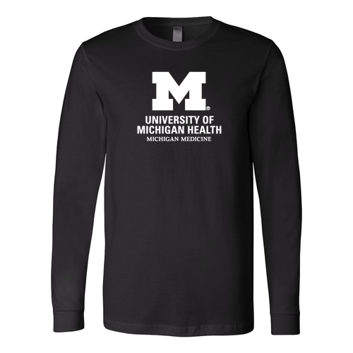 Mens/Unisex Bella Canvas Soft Fitted Jersey Longsleeve Tee -- Black