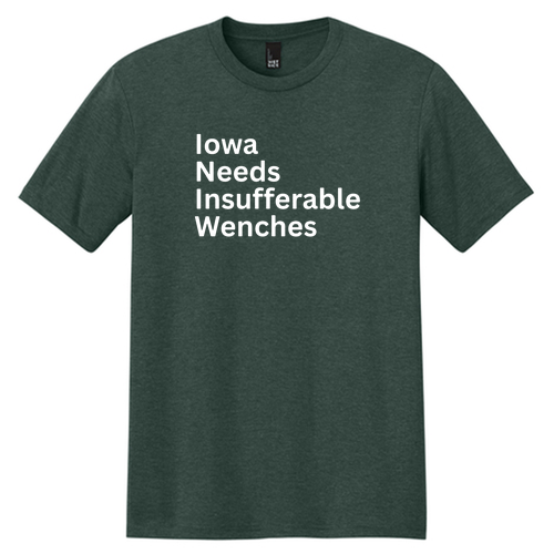 District Made Mens Perfect Tri Crew Tee -- Heathered Forest Green