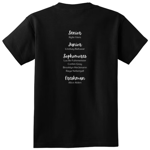 Port and Company Youth 5.4oz T Shirt With Names-- Jet Black