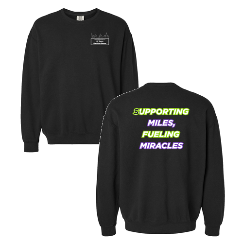Supporter Comfort Colors Lightweight Adult Ringspun Crewneck Sweatshirt -- Black