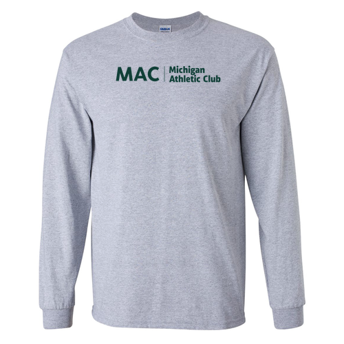 Gildan Ultra Cotton Longsleeve Basic T-Shirt -- Sport Grey