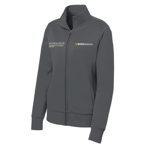 Sport Tek Ladies Sport Wick Fleece Full Zip Jacket -- Dark Smoke Grey