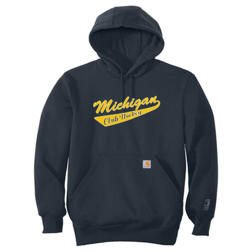 Mens/Unisex Carhartt Rain Defender Paxton Heavyweight Hooded Sweatshirt -- New Navy