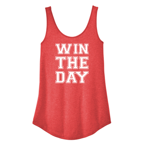 District Women's Perfect Triblend Relaxed Tank -- Red Frost