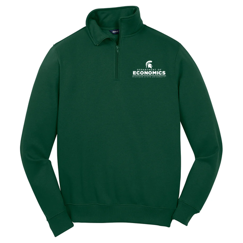 Sport Tek Quarter Zip Sweatshirt -- Forest Green