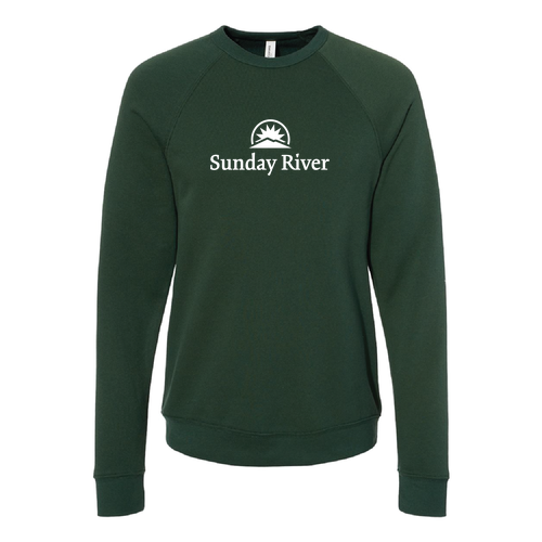 Sunday River Logo 1 White Ink -- Crewneck sweatshirt Forest