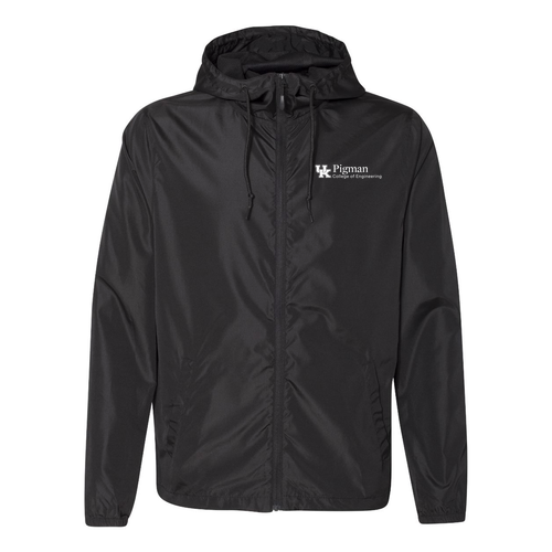 Independent Trading Co. Lightweight Windbreaker Zip Jacket -- Black