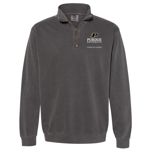 Comfort Colors Adult Quarter Zip Sweatshirt -- Pepper