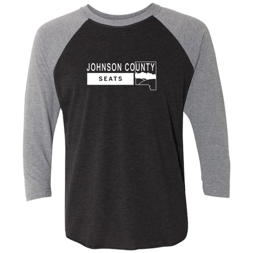 Next Level Unisex Tri-Blend 3/4 Sleeve Raglan -- Vintage Black / Premium Heather