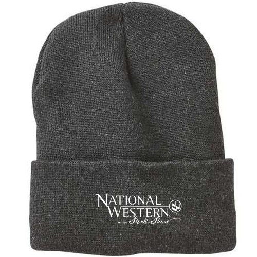 Sportsman Sherpa Lined 12 Cuffed Beanie -- Heather Charcoal