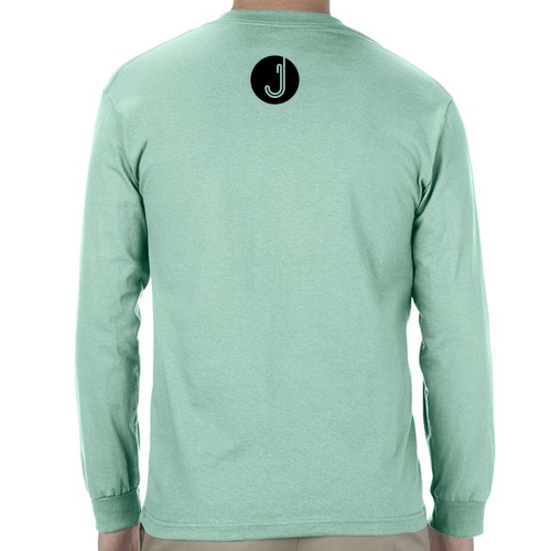 American Apparel Heavyweight Cotton Unisex Long Sleeve T-Shirt -- Celadon