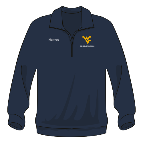 Port and Company Core Fleece Quarter-Zip Pullover Sweatshirt -- Navy
