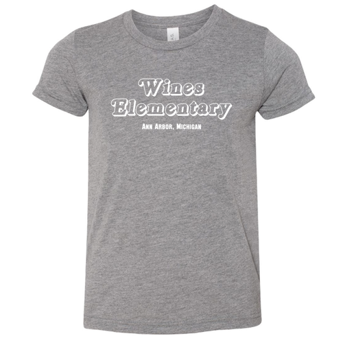 Youth Bella Canvas Soft Fitted Triblend Short Sleeve Tee -- Grey Triblend