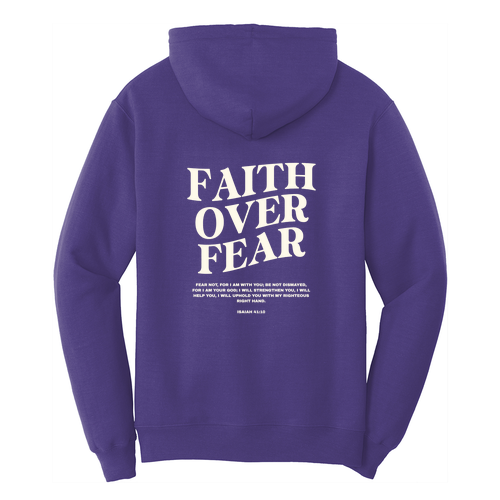 Youth Port & Co Core Fleece Pullover Hooded Sweatshirt -- Purple