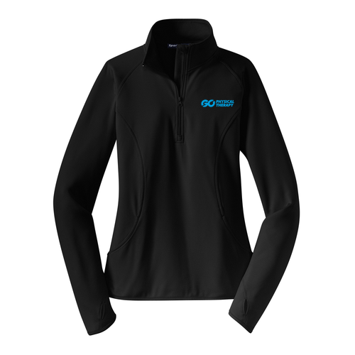 Sport Tek Ladies Sport Wick Stretch Half Zip Pullover -- Black