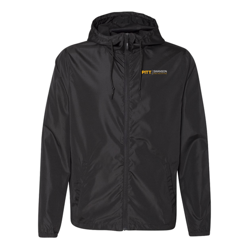 Independent Trading Co. Lightweight Windbreaker Zip Jacket -- Black