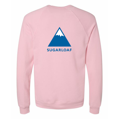 Sugarloaf Logo 2 Blue Ink -- Crewneck Sweatshirt Pink