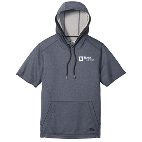 Mens/Unisex New Era Performance Terry Short Sleeve Hoodie -- True Navy Heather
