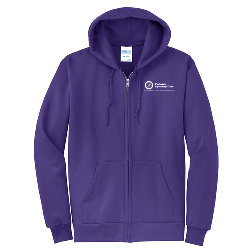 Port and Company Classic Full Zip Hooded Sweatshirt -- Purple