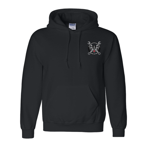 Gildan Adult Dryblend Adult Hooded Sweatshirt -- Black (Emboridery)