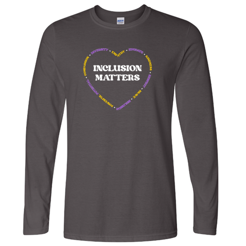 Mens/Unisex Gildan Softstyle Fitted Longsleeve T Shirt -- Charcoal
